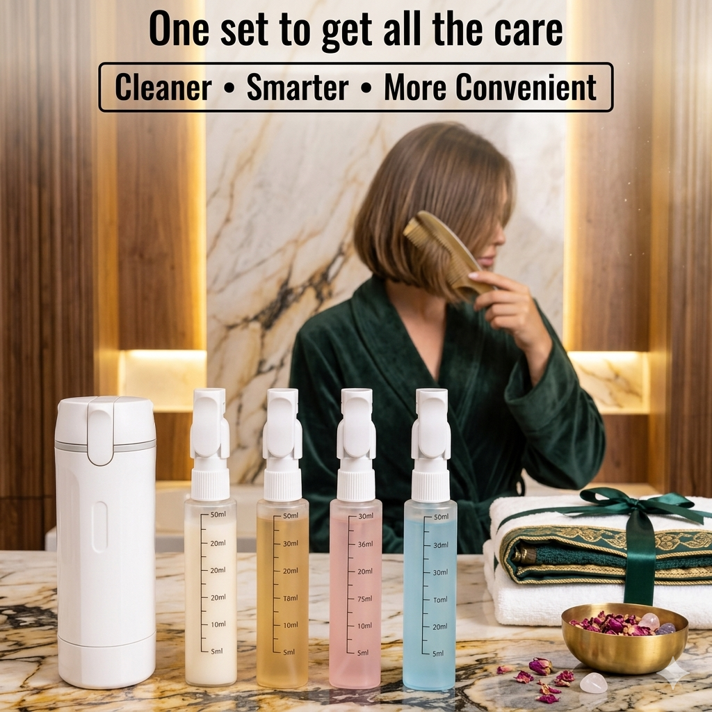 4 in 1 Travel Toiletry Dispenser Bottle