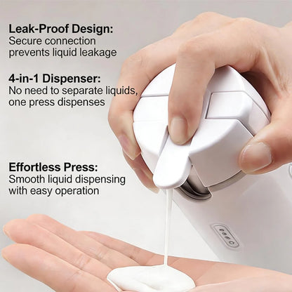 4 in 1 Travel Toiletry Dispenser Bottle